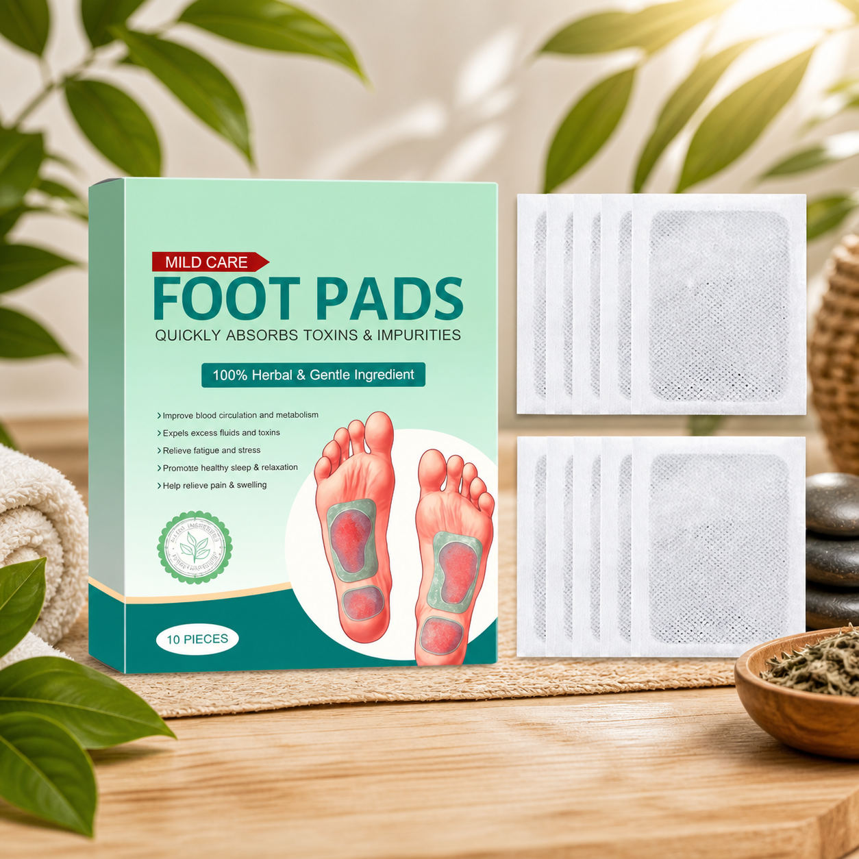 Natural Detox Foot Patches Wake Up Refreshed, Recharged & Stress-Free