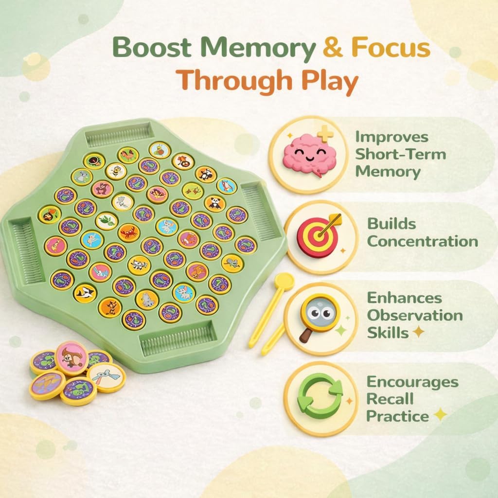 Interactive Memory Matching Game Board for Kids