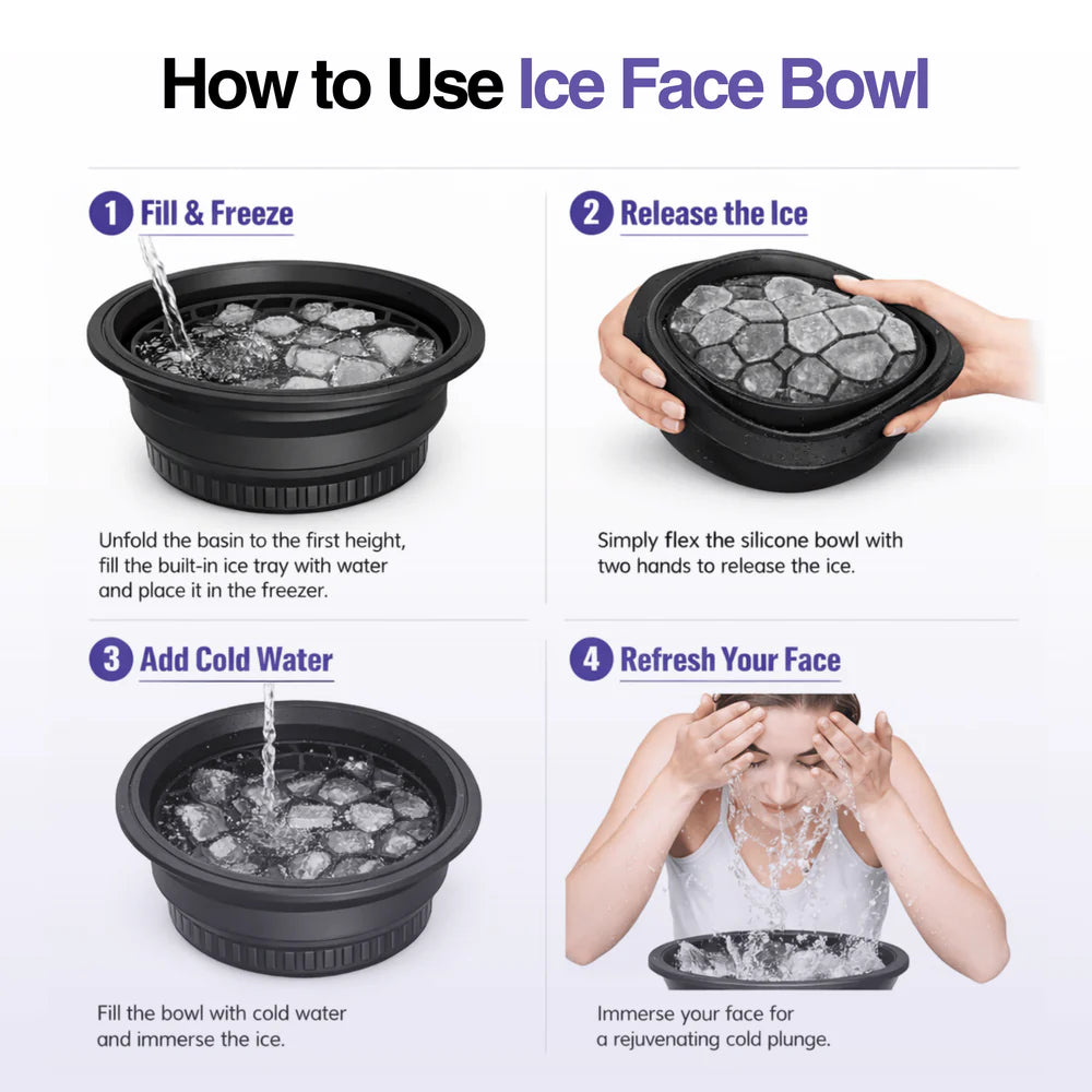 IceGlow Facial Bath Bowl – Skin Tightening & Glow Therapy