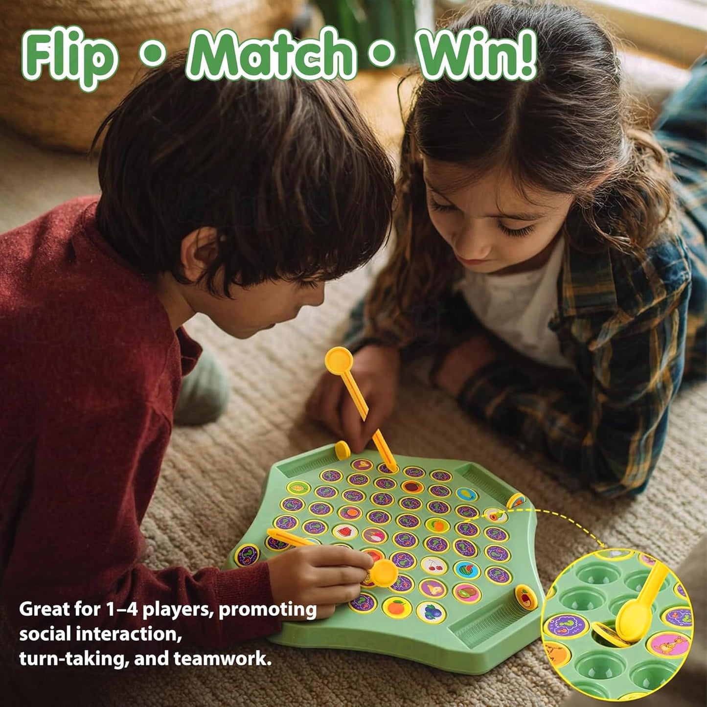 Interactive Memory Matching Game Board for Kids