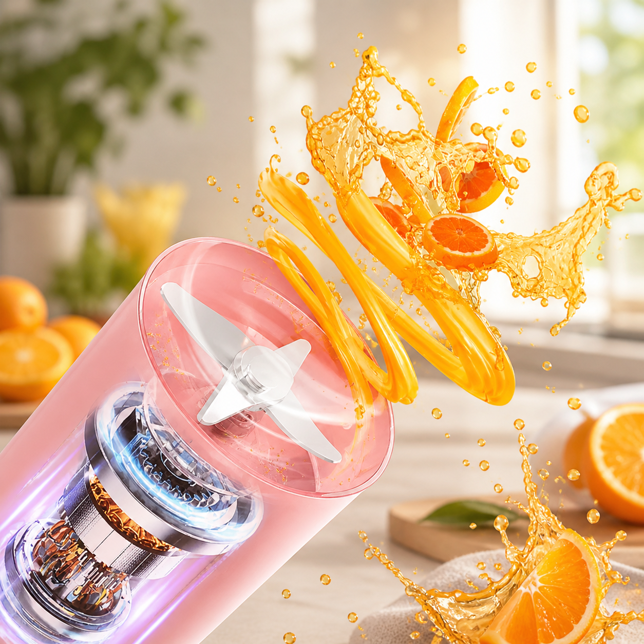 FreshBlend™ Portable USB Juicer Bottle – 30-Second Smoothie Maker On-The-Go